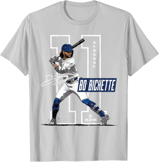 License Champs | Bo Bichette Toronto Blue -Kids Baseball Fan T-Shirt - T-Shirt | Ash