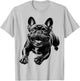 Cheerful Black French Bulldog in Jump Men Women Kids T-Shirt - T-Shirt | Ash