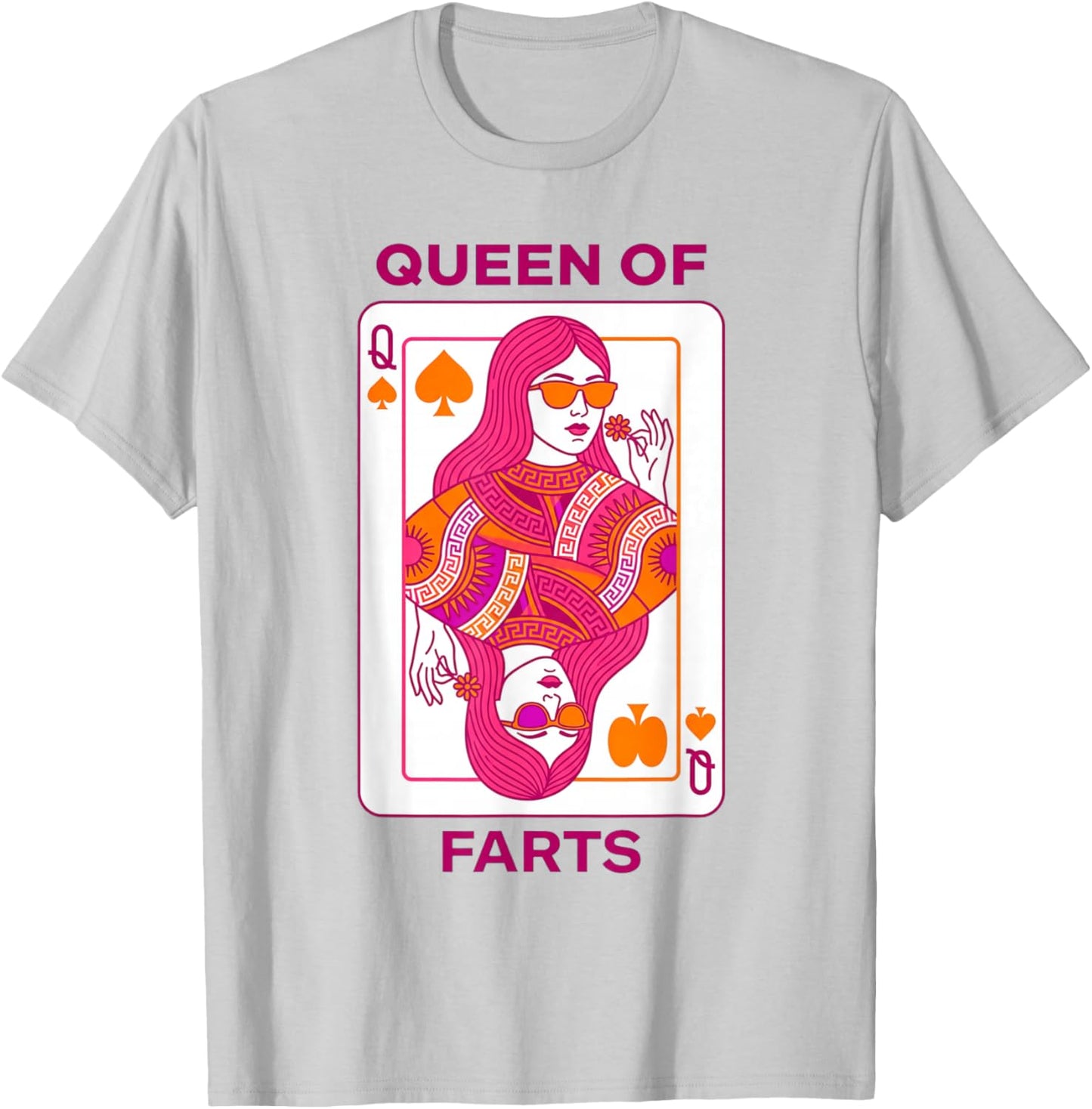 Queen of Farts Carte à Jouer Humoristique pour Adultes T-Shirt - T-Shirt | Ash
