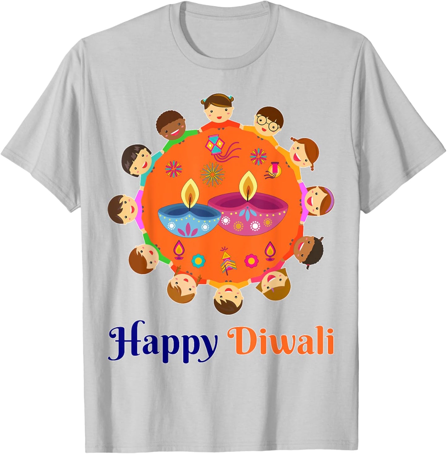 Toddler Diwali-Shirt Kid Men Women Family Hindu Happy Diwali T-Shirt - T-Shirt | Ash
