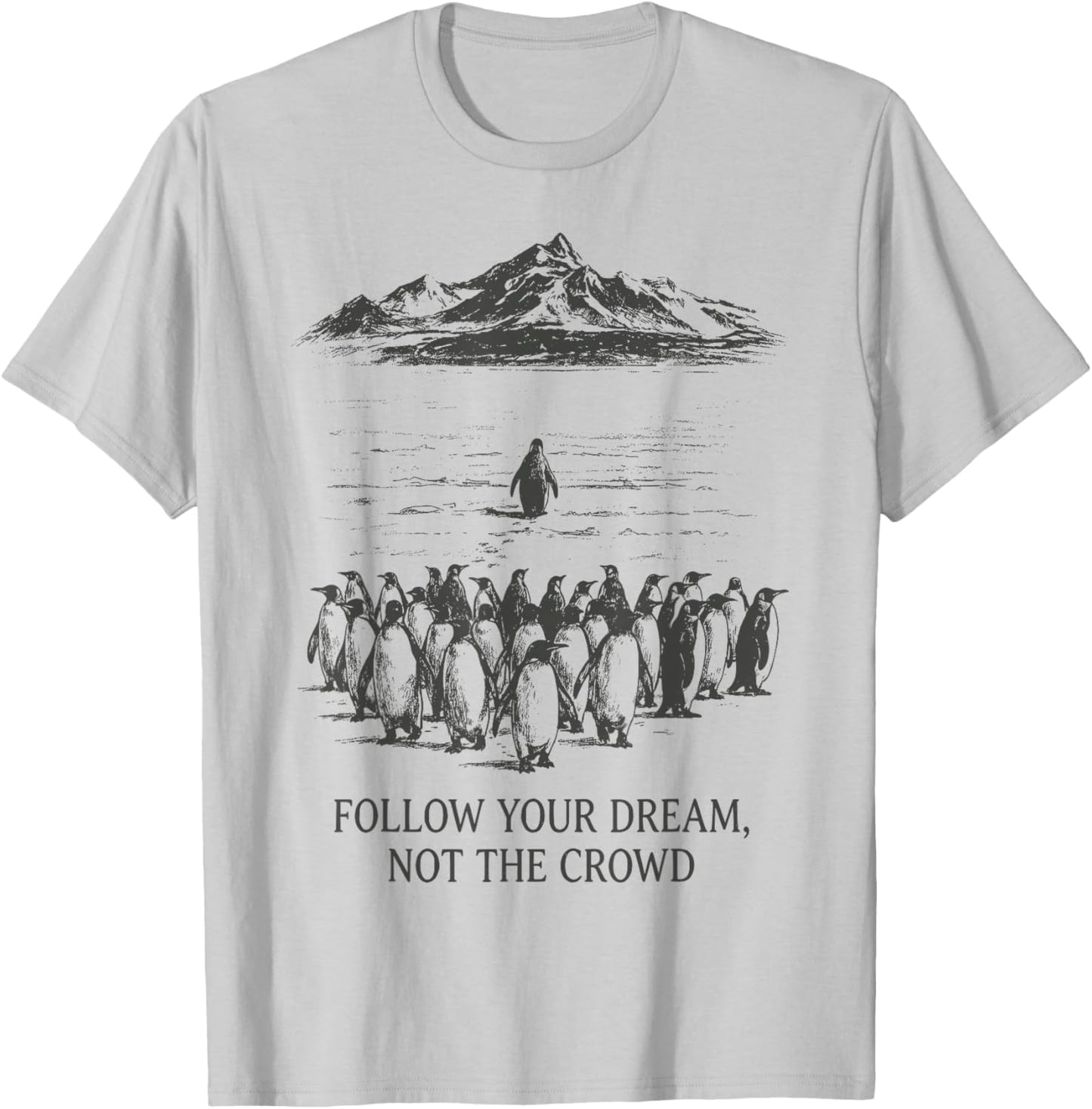 Penguin But Why Meme Motivation T-Shirt - T-Shirt | Ash