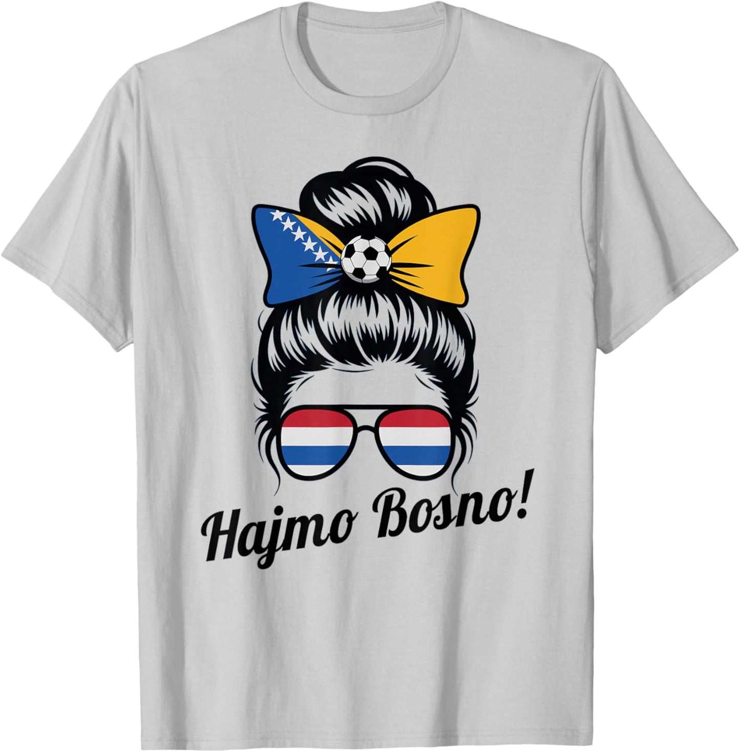 National Bosnian Girl Bosnia Herzegovina Match Favorite Game T-Shirt - T-Shirt | Ash