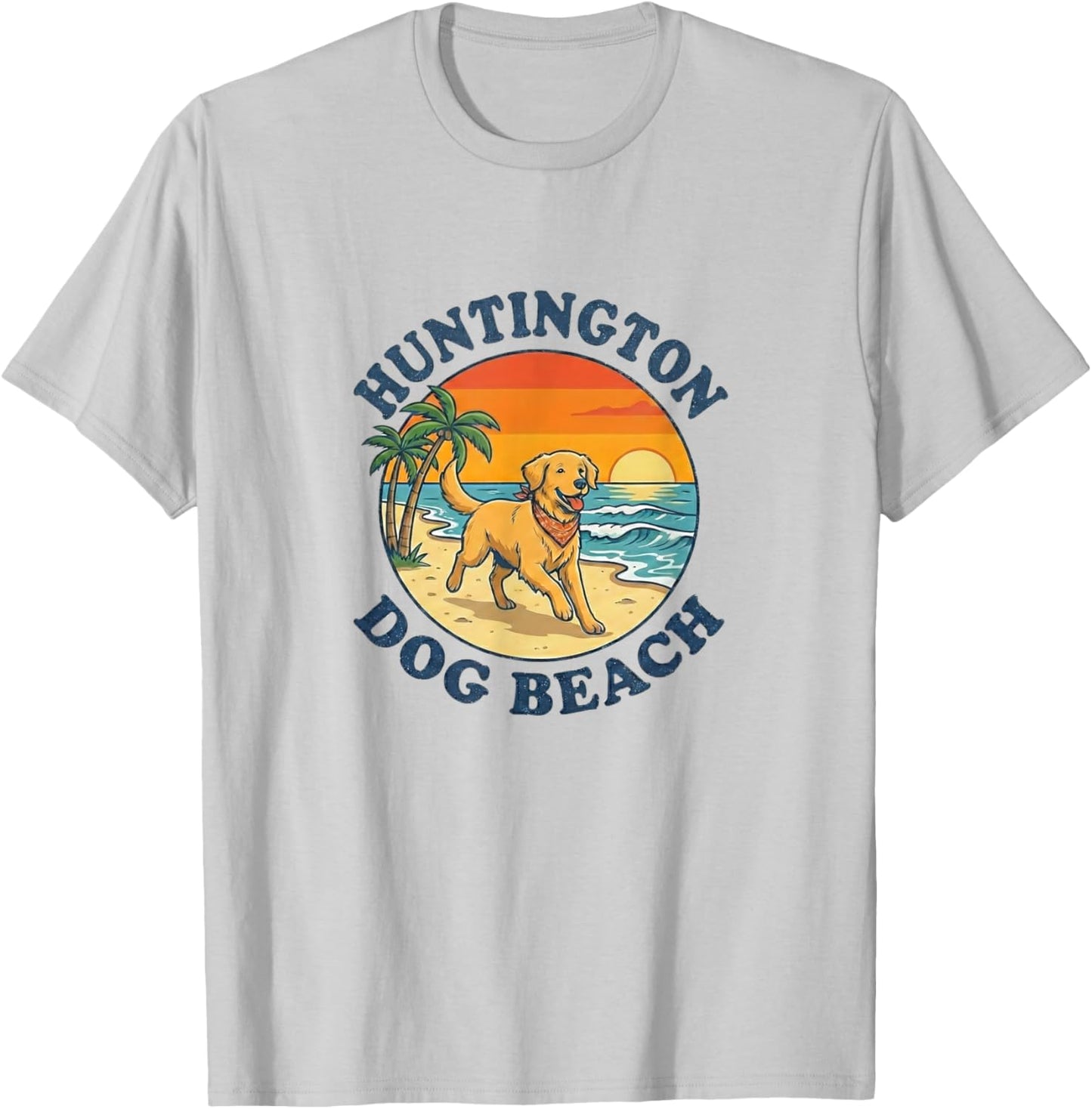 Huntington Dog Beach T-Shirt - T-Shirt | Ash