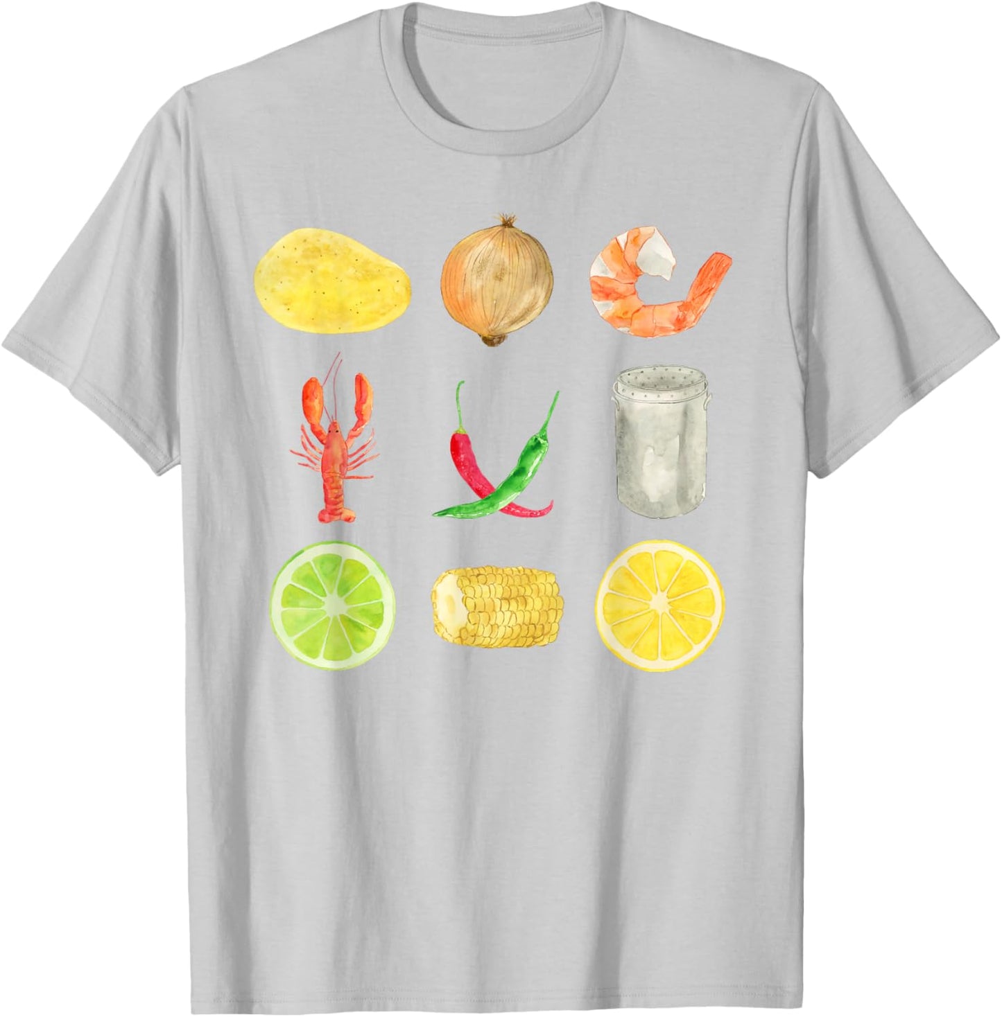 Cute Crawfish Low Country Boil y2k Clean Girly Aesthetic T-Shirt - T-Shirt | Ash