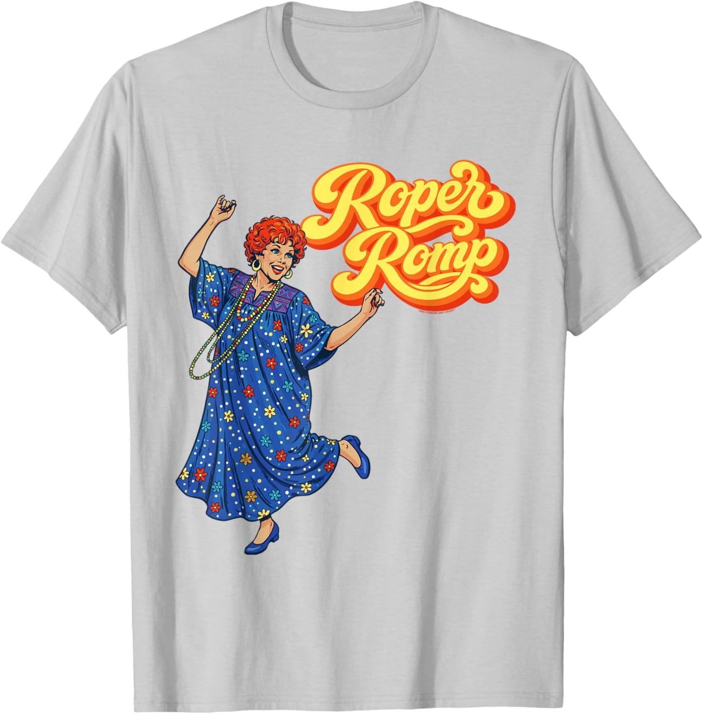 Roper Romp Funny Three's Company Dancing Helen Roper Retro T-Shirt - T-Shirt | Ash