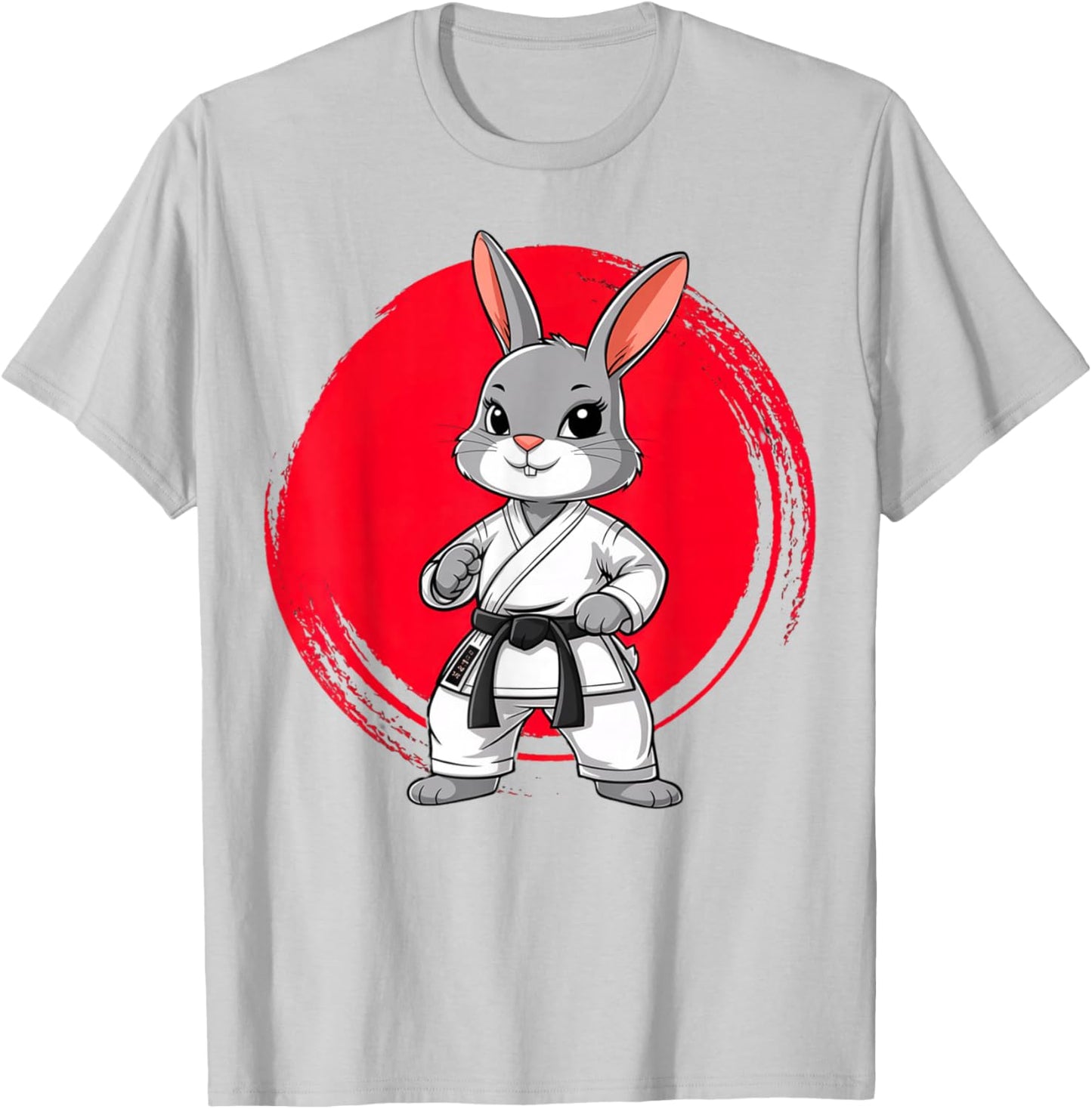 Rabbit Martial Arts Bunny Karate Jiu-Jitsu Judo Taekwondo T-Shirt - T-Shirt | Ash