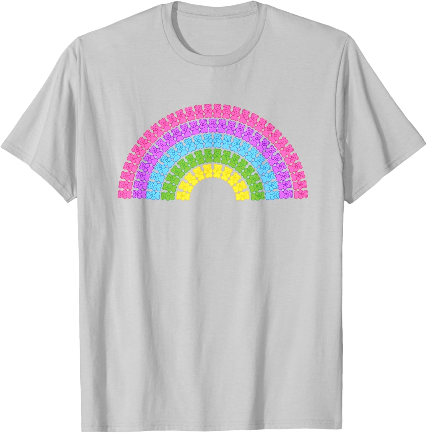 Gummy Bear Rainbow Candy T-Shirt - T-Shirt | Ash