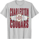 Charleston Cougars Vintage 90's Retro Gray T-Shirt - T-Shirt | Ash