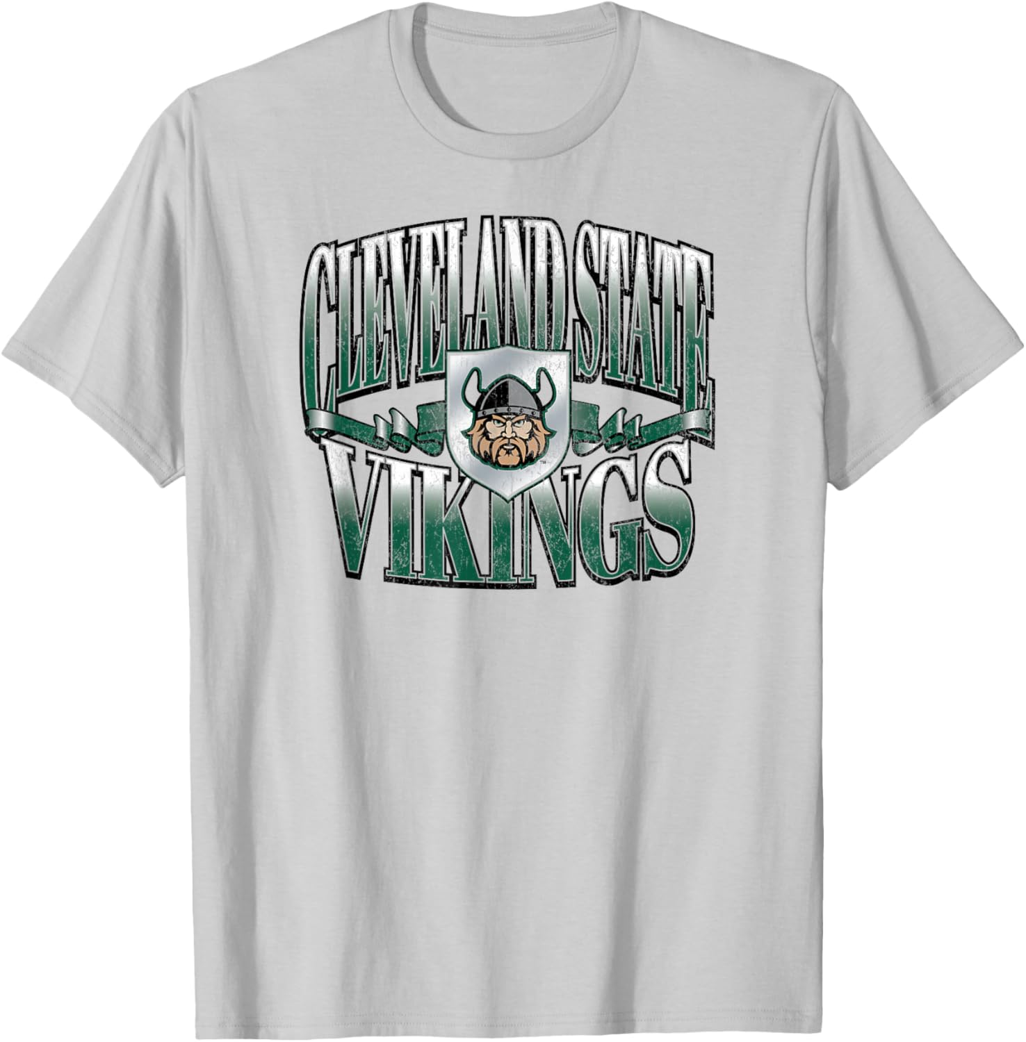 Cleveland State Vikings Retro Class White T-Shirt - T-Shirt | Ash