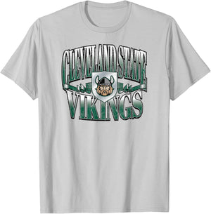 Cleveland State Vikings Retro Class White T-Shirt - T-Shirt | Ash