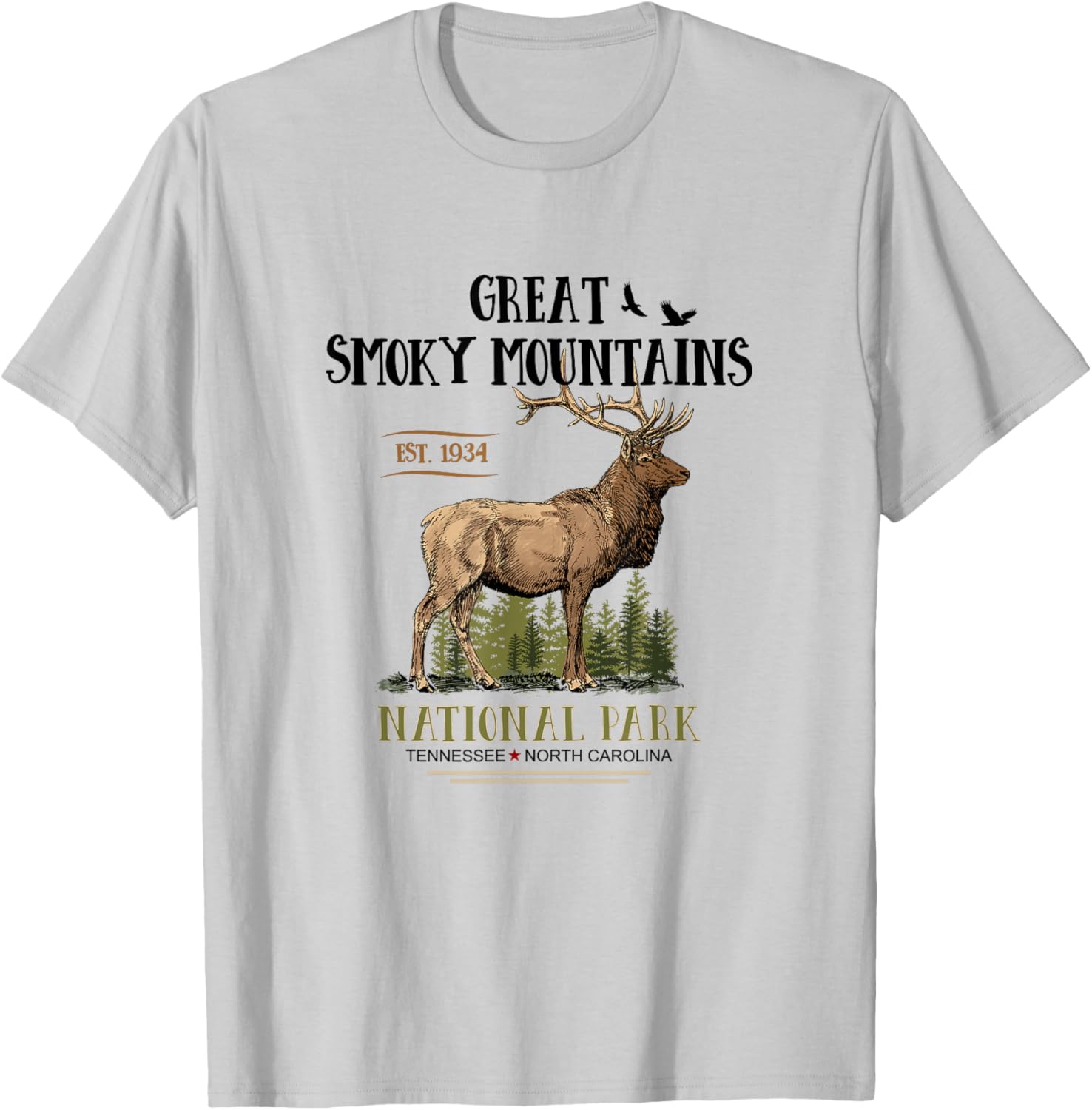 Great Smoky Mountains National Park T-Shirt - T-Shirt | Ash