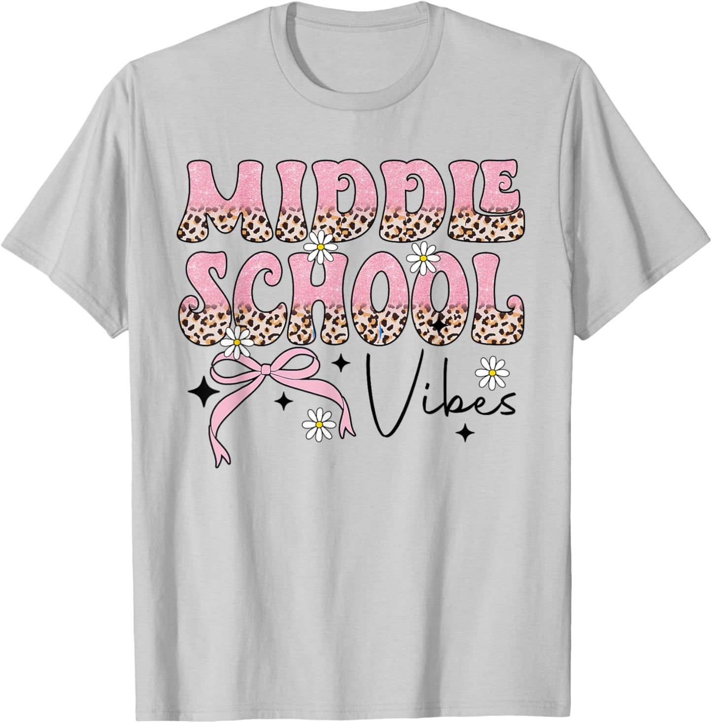 Retro Coquette Middle School Vibes Teacher Teen Boys Girls T-Shirt - T-Shirt | Ash