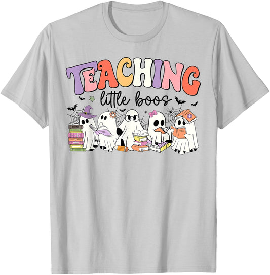 Teaching My Little Boos Teacher Ghost Teacher Halloween Women Kids T-Shirt - T-Shirt | Ash