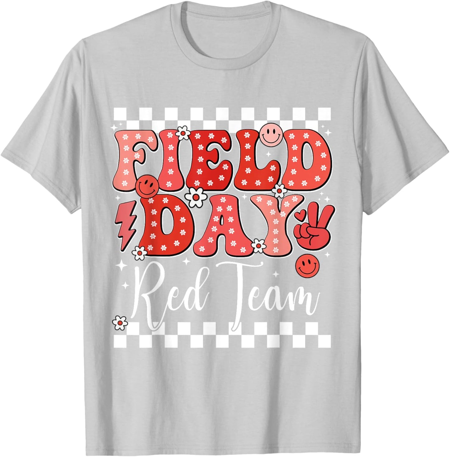 Fun Field Day Red Team Color Field Trip Game Competition T-Shirt - T-Shirt | Ash