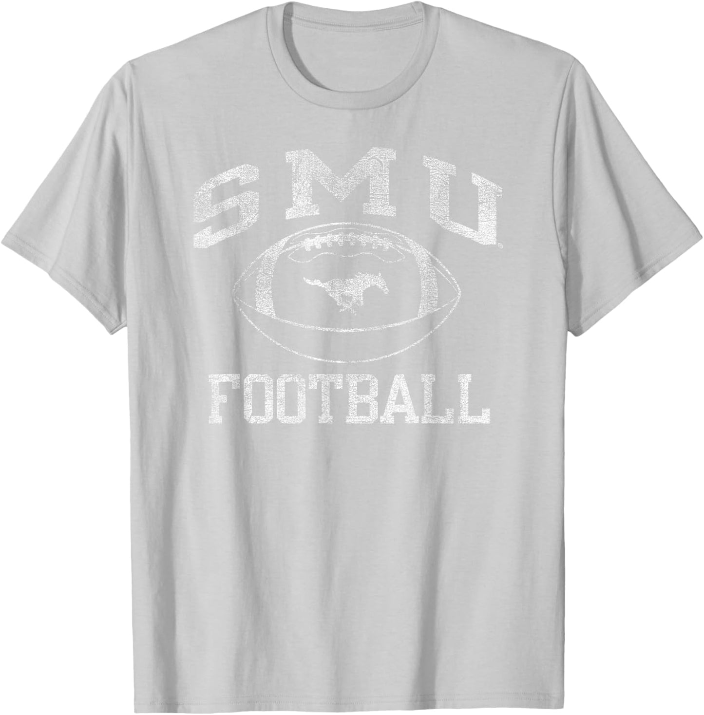 SMU Mustangs Football Intensity Red Officially Licensed T-Shirt - T-Shirt | Ash