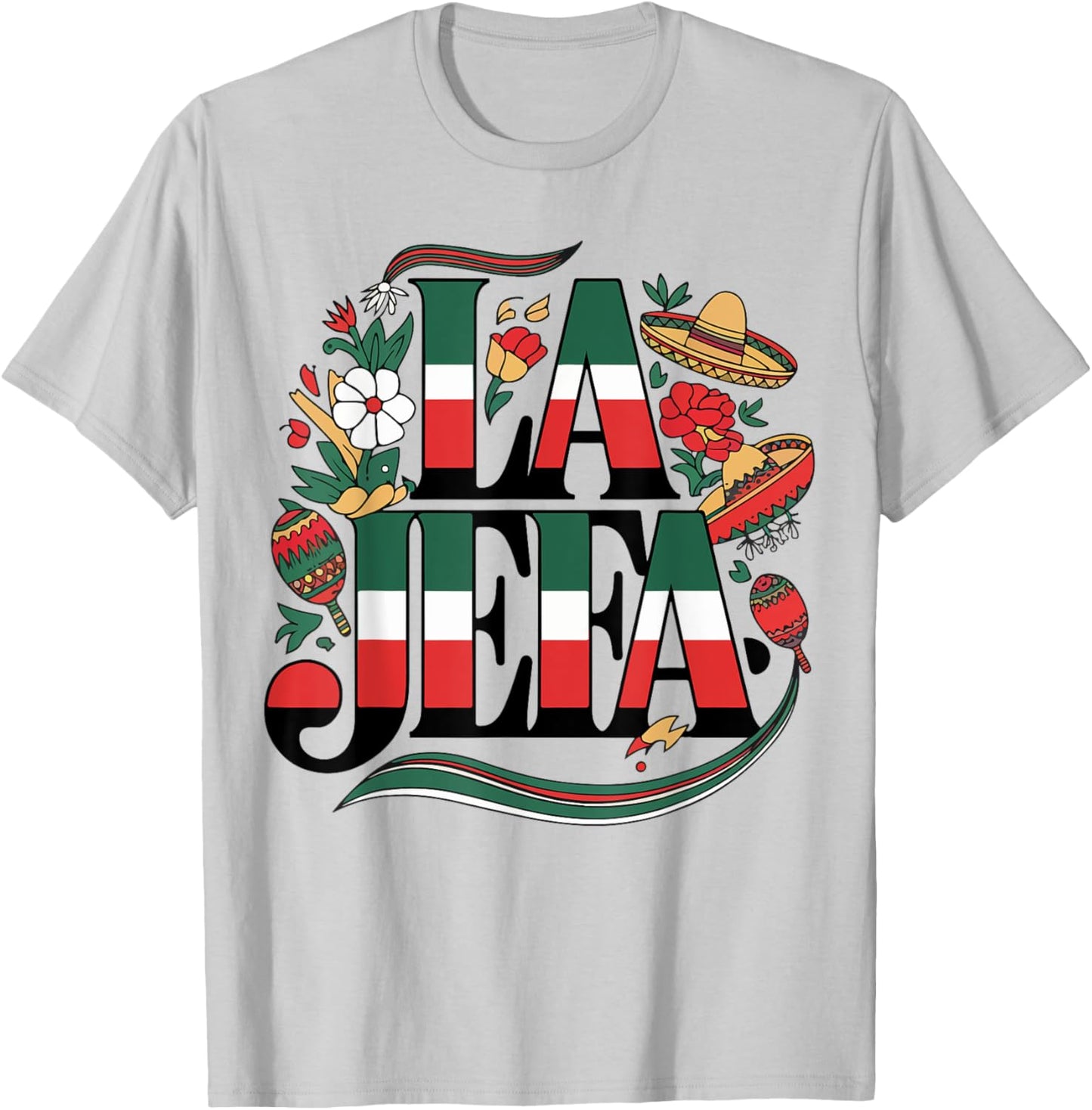 La Jefa Cinco de Mayo Funny Mexican Mom Mother Day Women T-Shirt - T-Shirt | Ash
