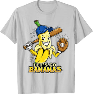 Funny Banana Shirts Gift Fruit Lovers Boys Lets Go Bananas T-Shirt - T-Shirt | Ash