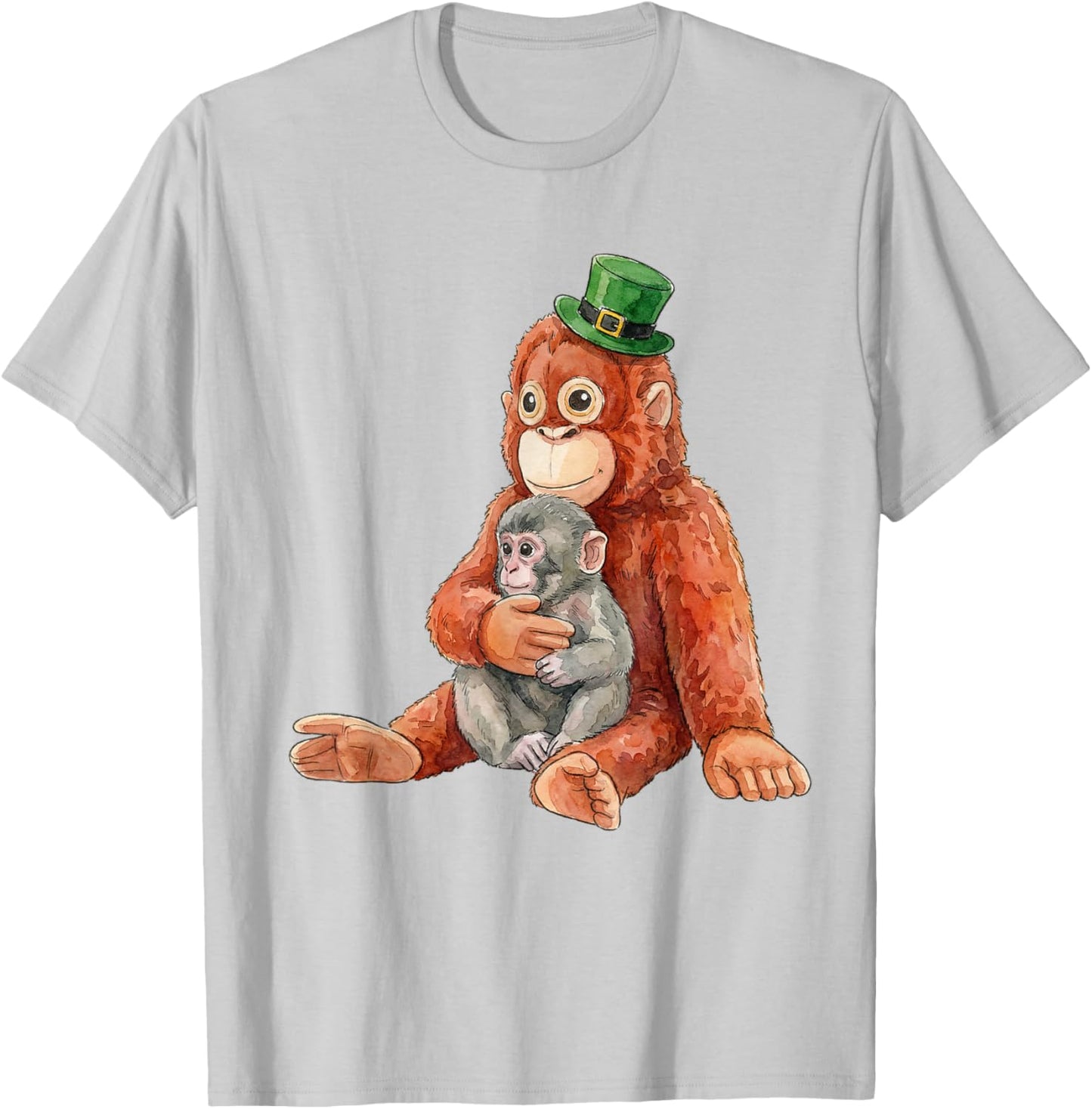Punch Monkey St Patrick's Day Baby Little Punch Big Love T-Shirt - T-Shirt | Ash