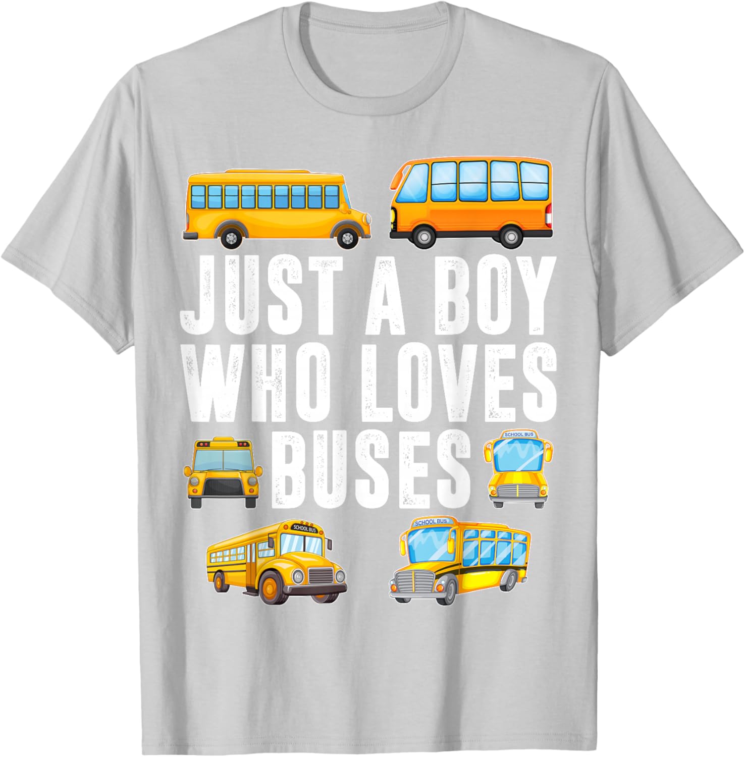 Toddler Boy Who Loves School Bus Driver Yellow Kid Men Women T-Shirt - T-Shirt | Ash