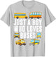 Toddler Boy Who Loves School Bus Driver Yellow Kid Men Women T-Shirt - T-Shirt | Ash