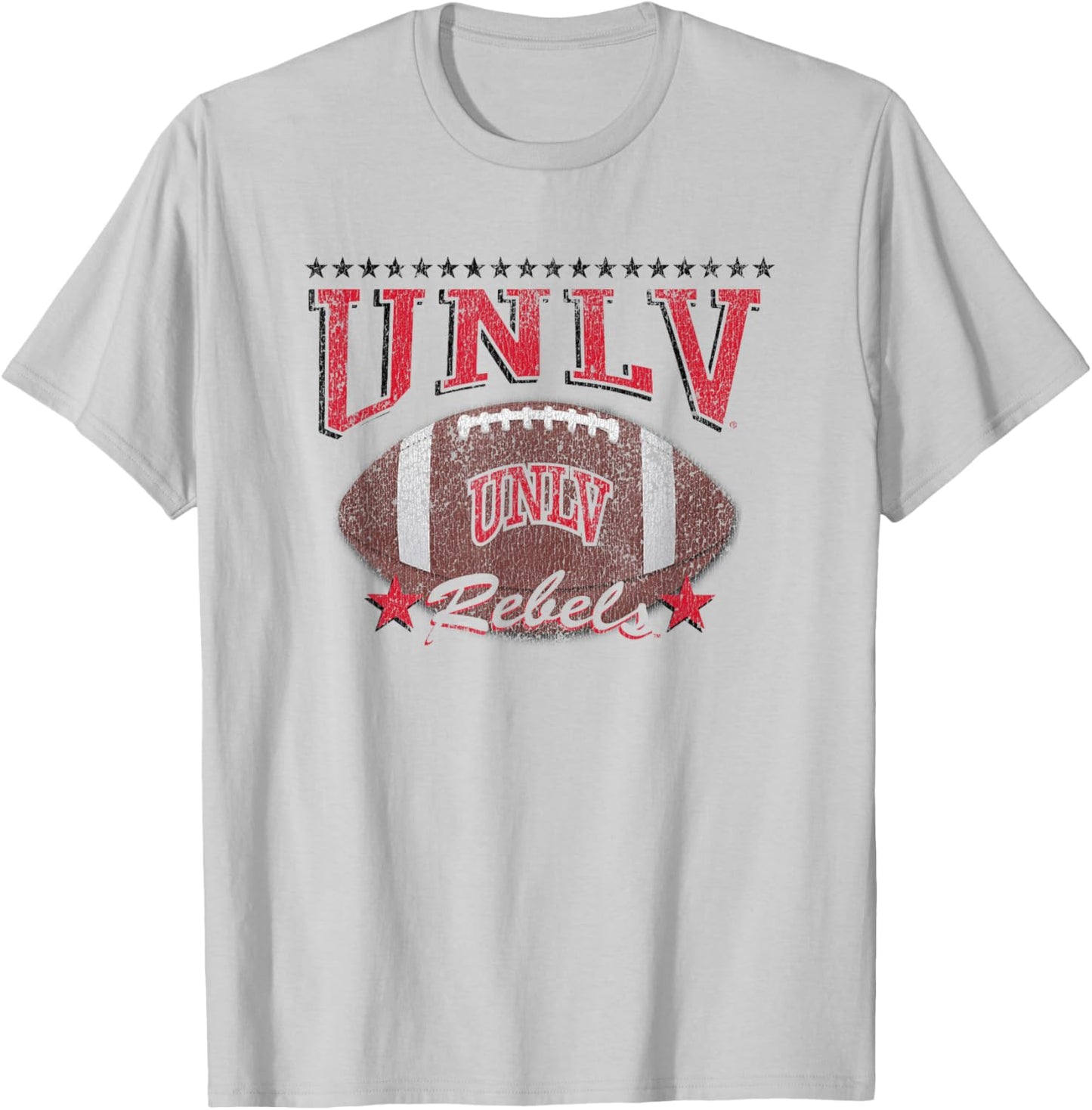UNLV Rebels Football Vintage Stars White Officially Licensed T-Shirt - T-Shirt | Ash