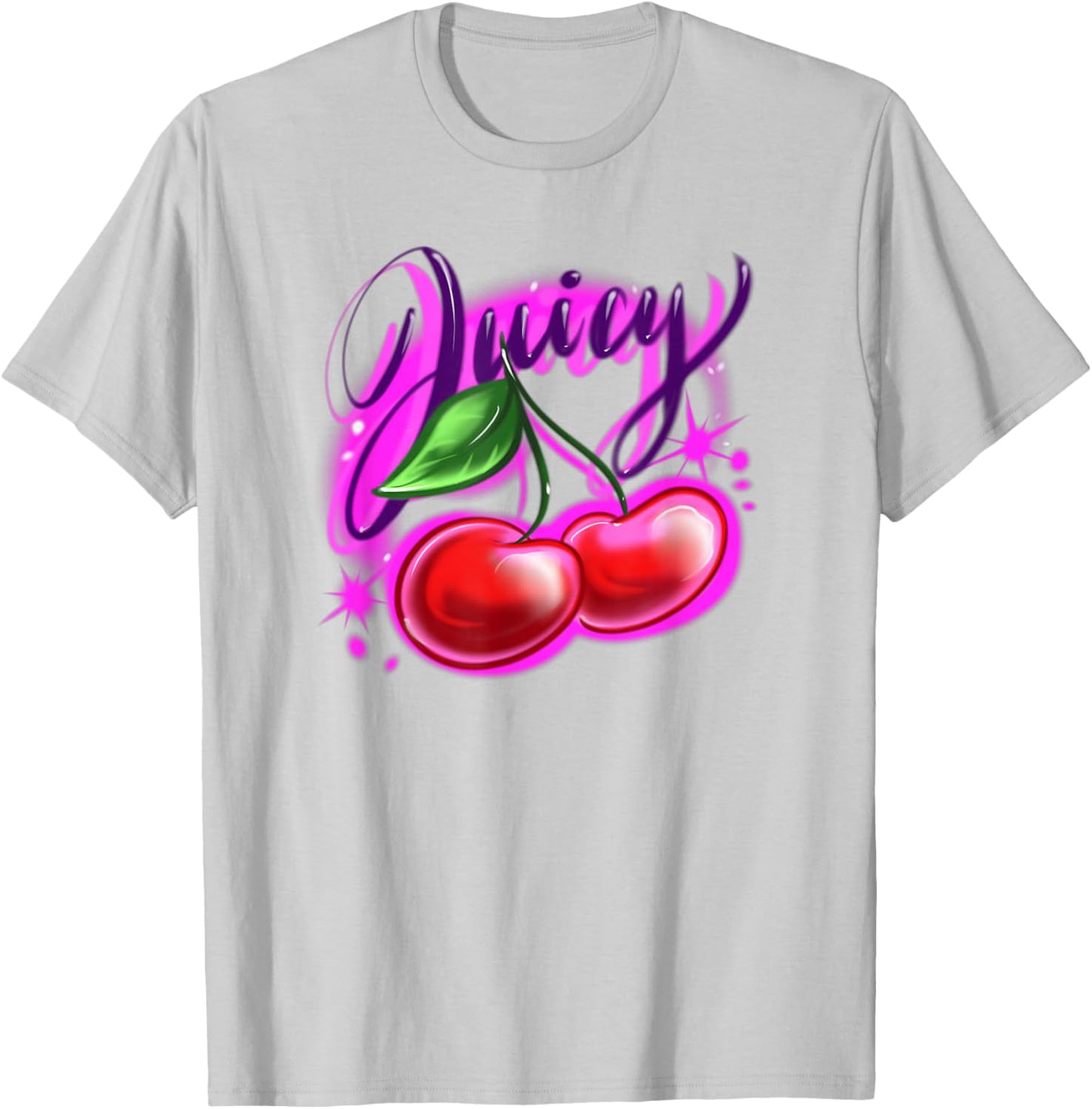 Classic Airbrush Style Illustration Y2k Retro Aesthetic T-Shirt - T-Shirt | Ash