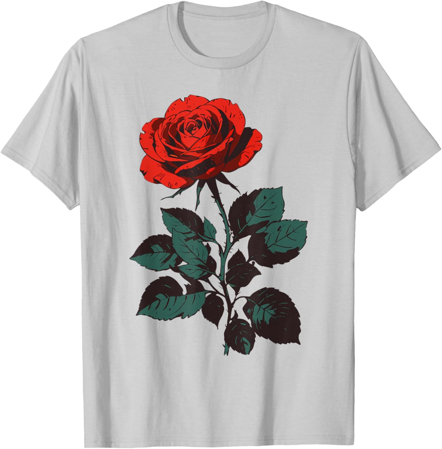 Red Rose Flower Gardening Floral Men Women Kids T-Shirt - T-Shirt | Ash