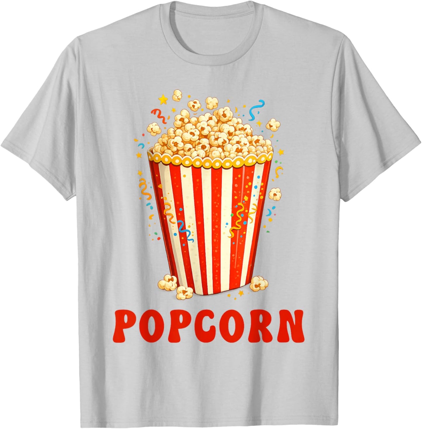 Popcorn Costume for Carnival and Fancy Dress Funny Festival Motif T-Shirt - T-Shirt | Ash