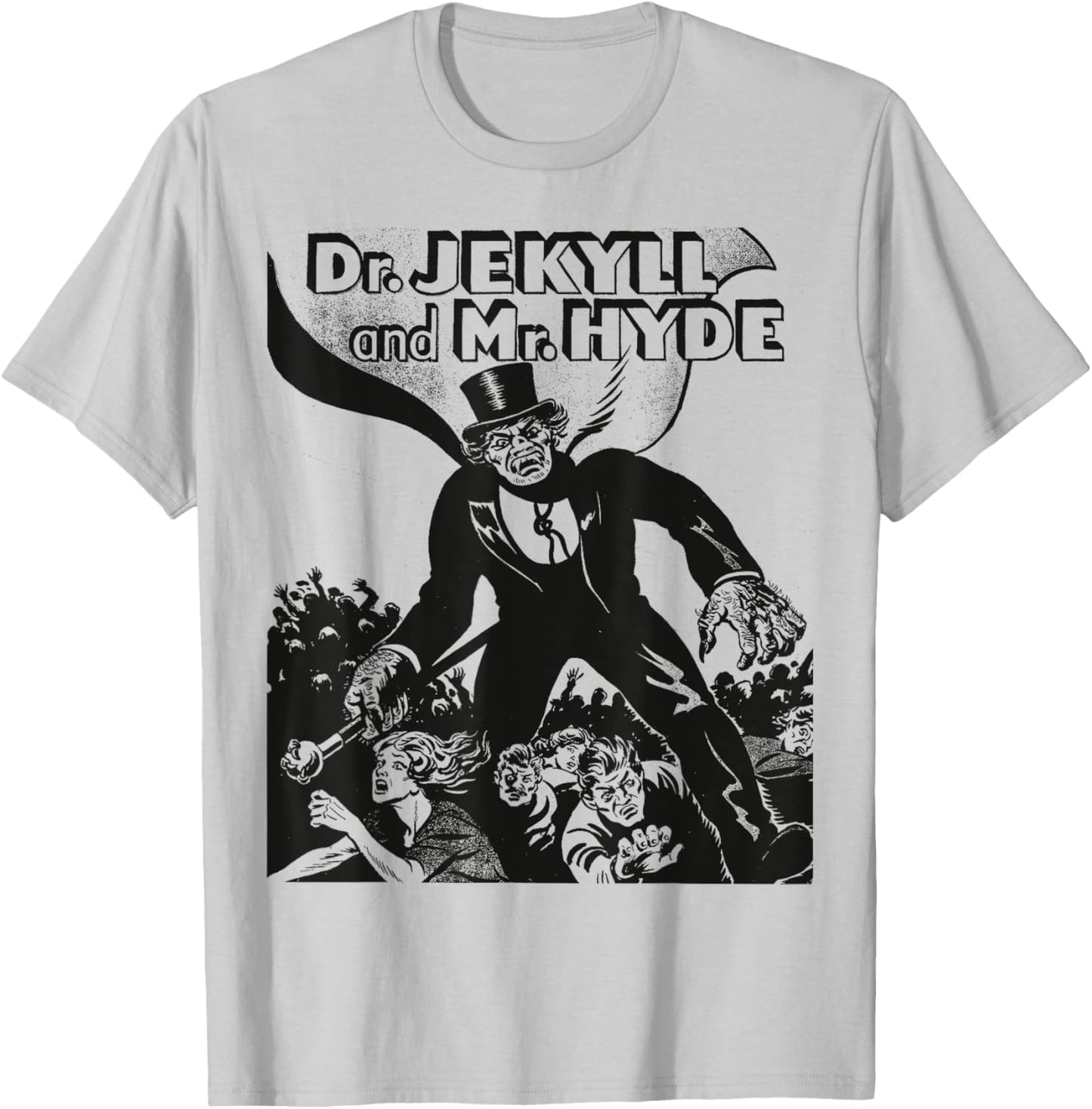 Dr. Jekyll & Mr. Hyde Horror Retro Halloween Monster T-Shirt - T-Shirt | Ash
