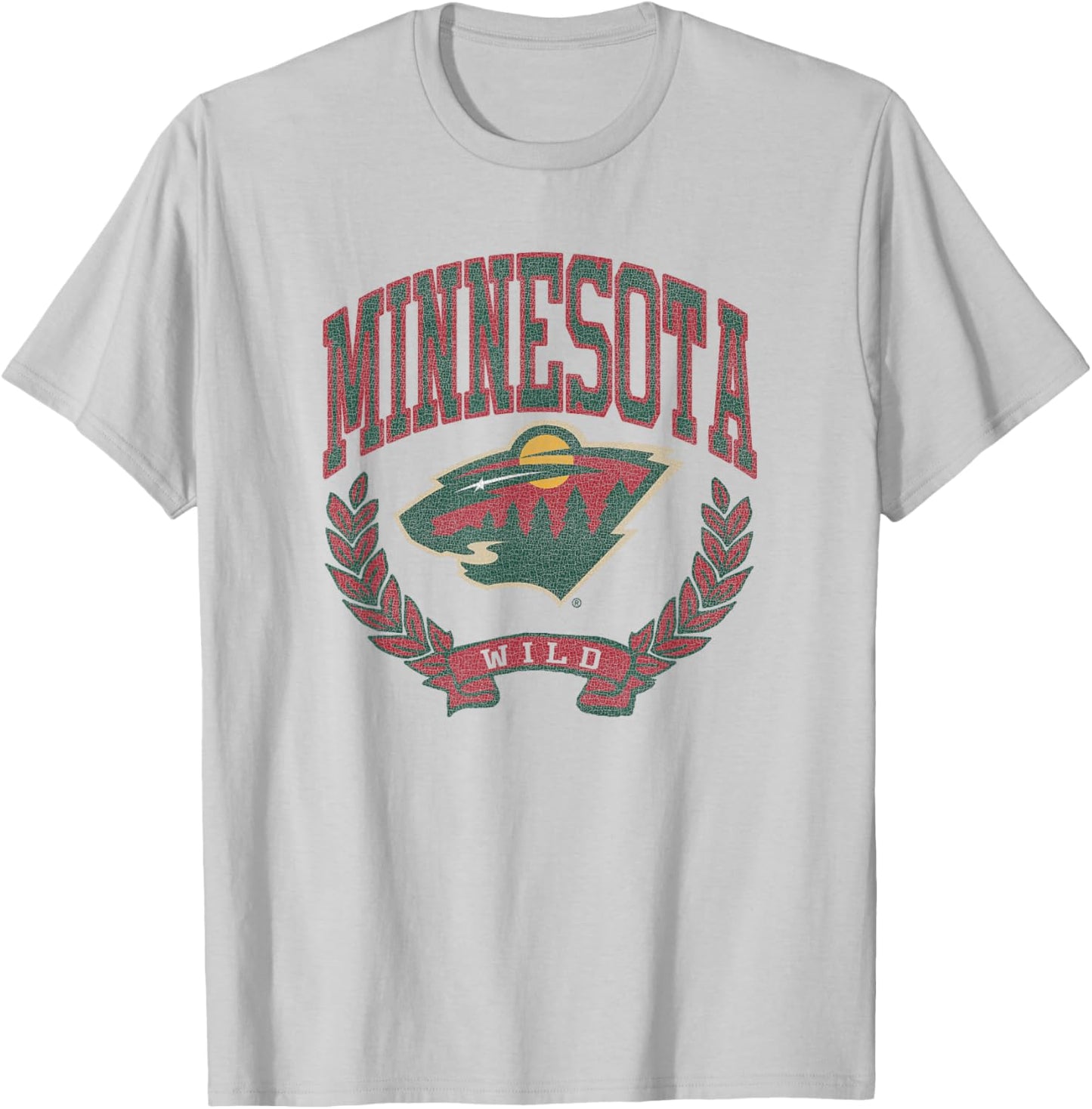 Minnesota Wild Vintage Victory Gray Officially Licensed T-Shirt - T-Shirt | Ash