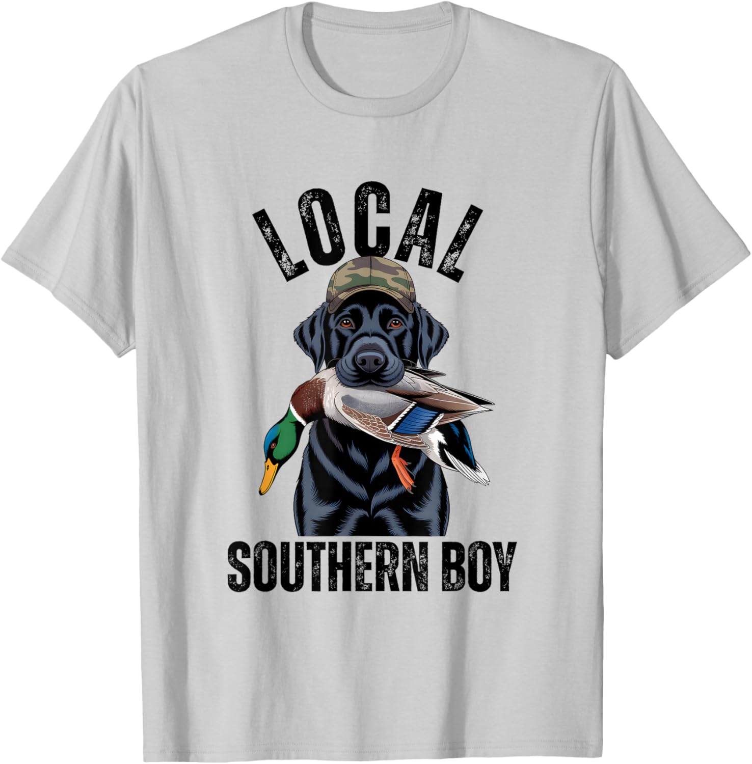 Southern Boy Dog Duck Duck Retriever Hunting T-Shirt - T-Shirt | Ash