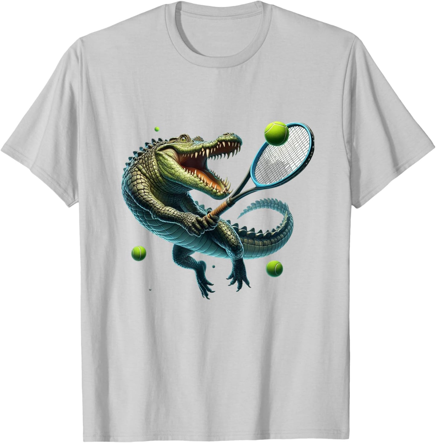 Tennis Clothing Tennis Player Crocodile Tennis T-Shirt - T-Shirt | Ash