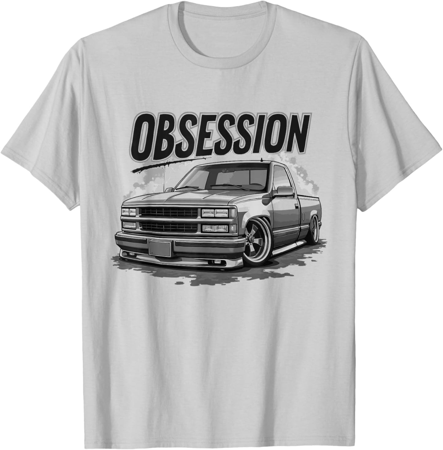 OBS Single Cab Truck Old Body Style Retro CK Truck 4th Gen T-Shirt - T-Shirt | Ash