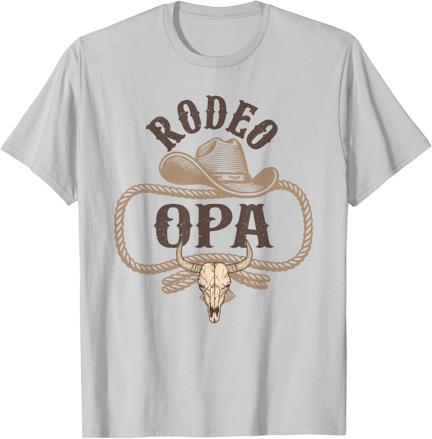 Rodeo Opa Cowboy Cowgirl Birthday Matching Family T-Shirt - T-Shirt | Ash