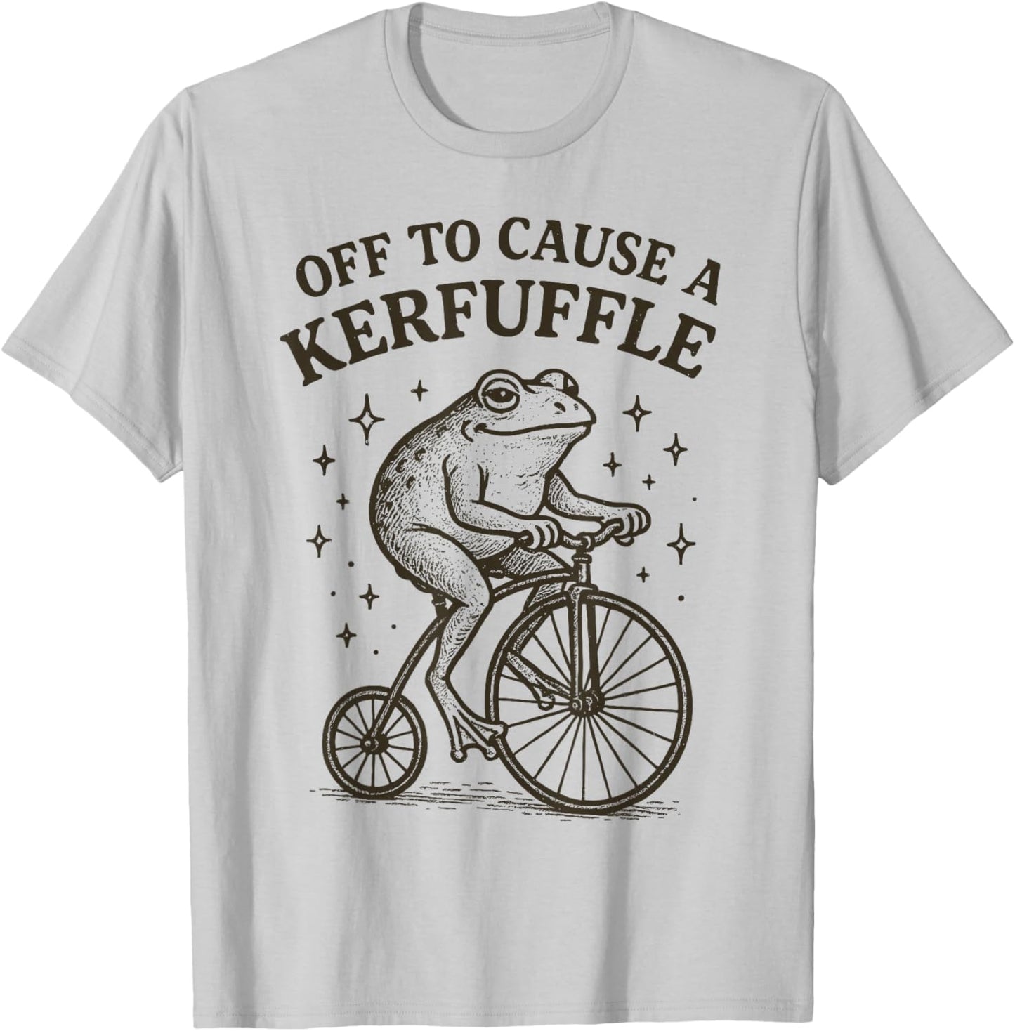 Off to Cause A Kerfuffle Frog T-Shirt - T-Shirt | Ash