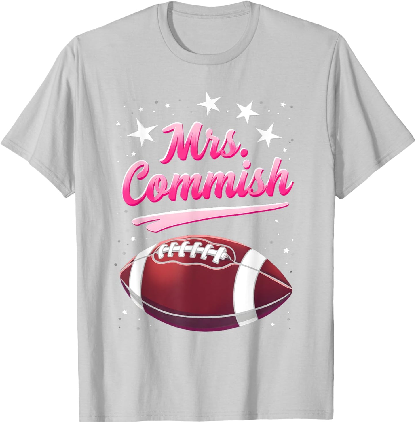 Commissioner Fantasy Football Mrs Commish Fantasy Football T-Shirt - T-Shirt | Ash