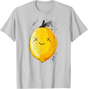 Gelbe traurige Zitrone mit Gesicht T-Shirt - T-Shirt | Ash