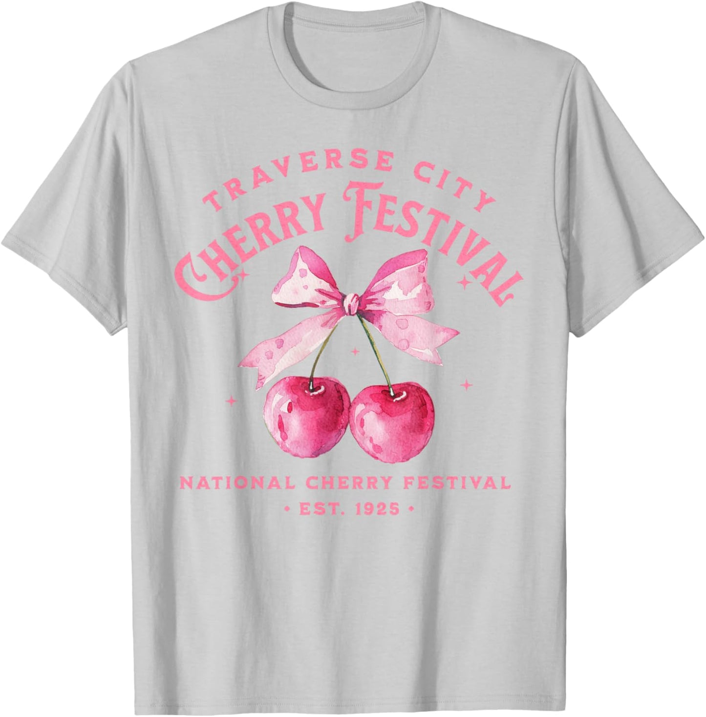 Traverse City Cherry Festival Inspired Design T-Shirt - T-Shirt | Ash