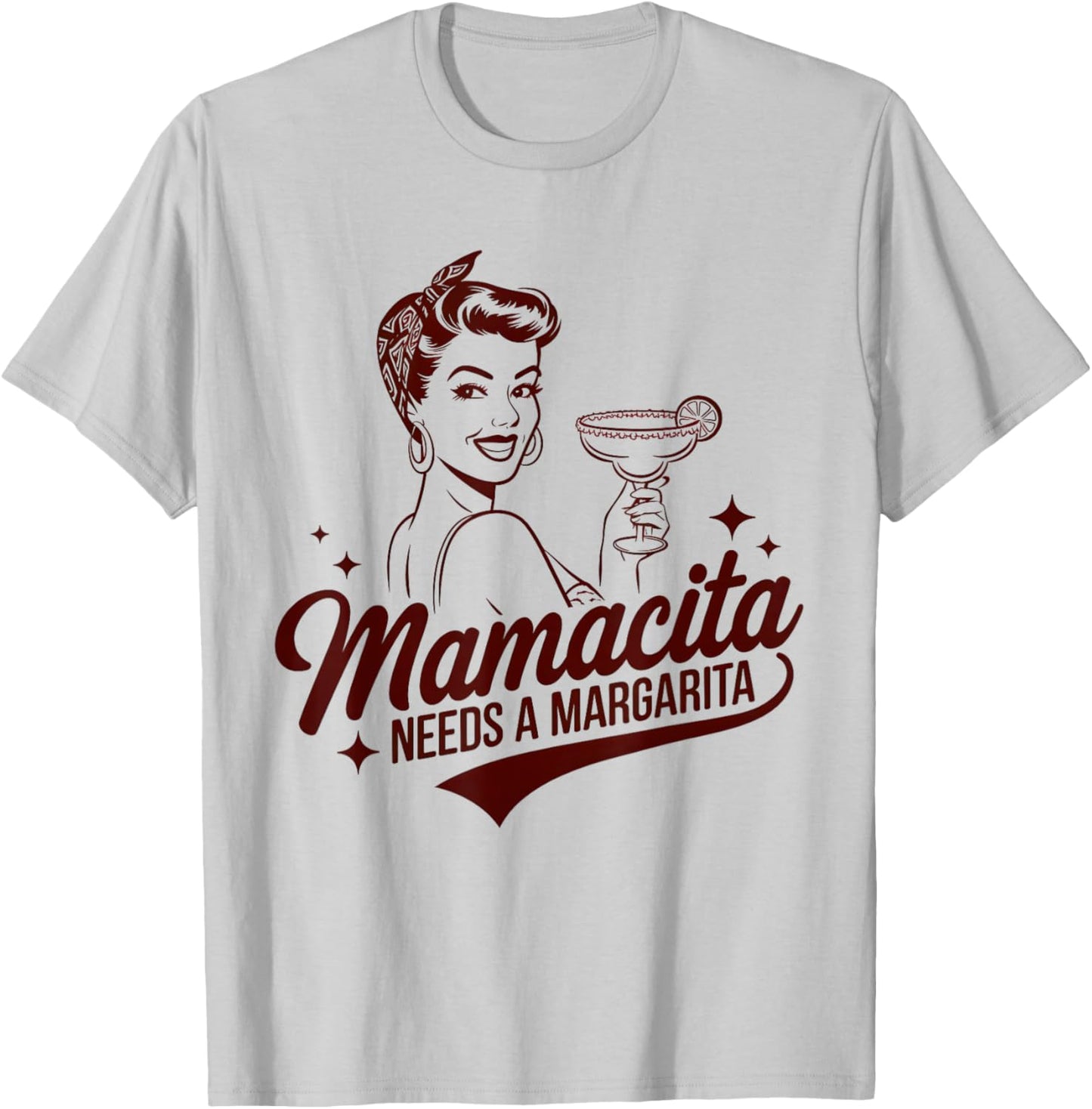 Mamacita Needs A Margarita Funny Drinking Quote T-Shirt - T-Shirt | Ash