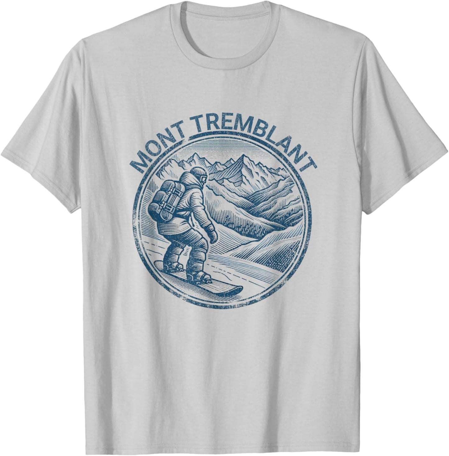 Mont Tremblant Canada Snowboarding Snowboarder T-Shirt - T-Shirt | Ash