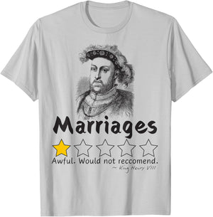 Six Wives of Henry VIII Funny History T Shirt Medieval T-Shirt - T-Shirt | Ash