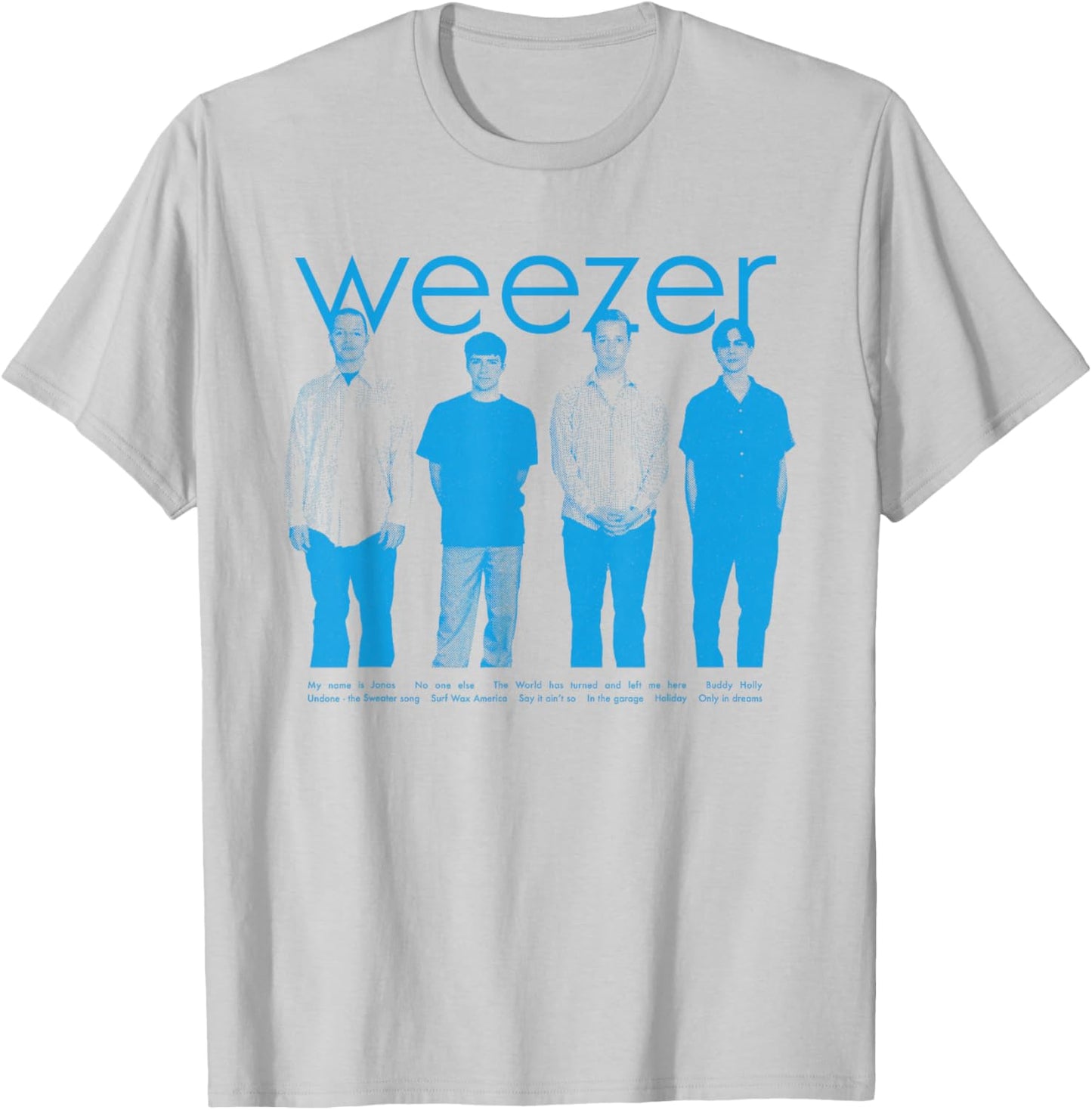 Weezer - Blue Album Anniversary Tracklist T-Shirt - T-Shirt | Ash