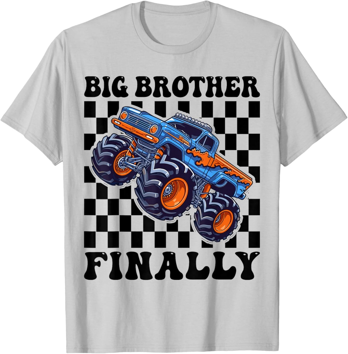 Big Brother Finally 2026 Announcement Monster Truck Boys Boy T-Shirt - T-Shirt | Ash