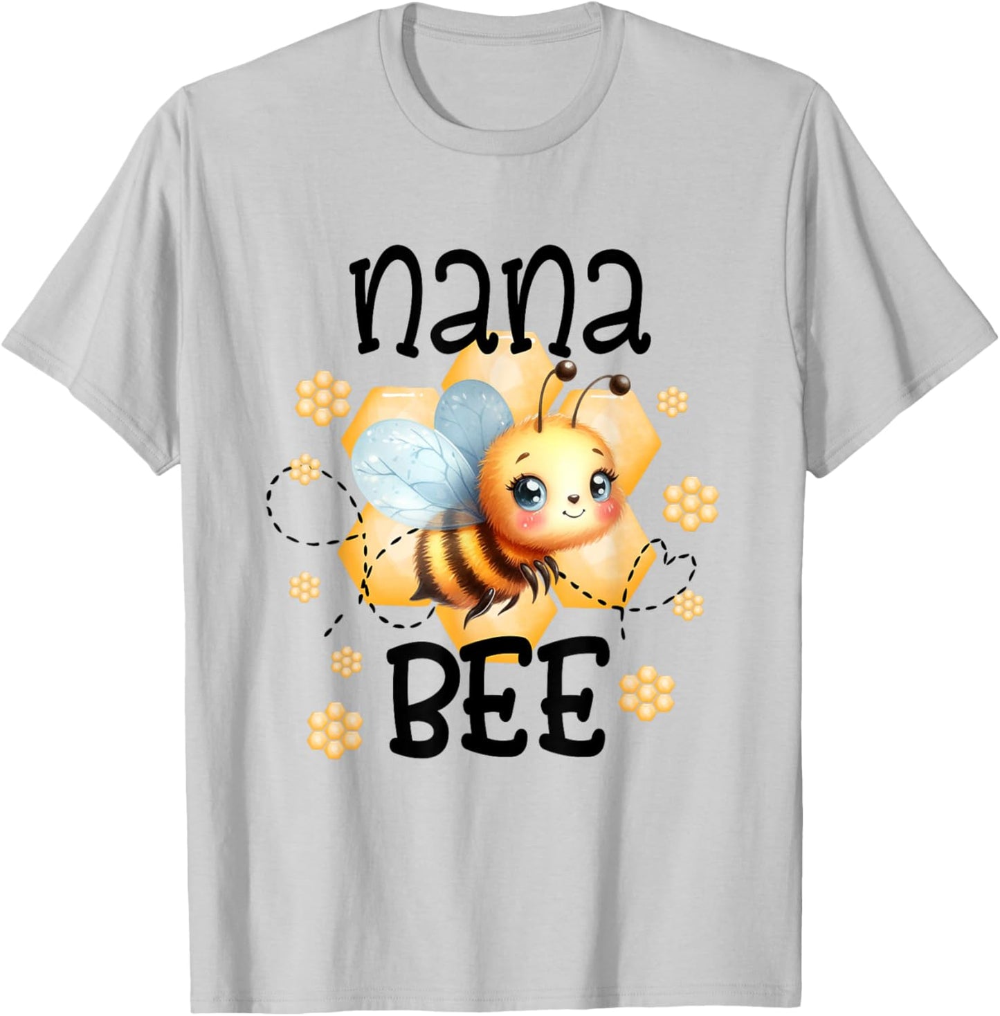 NANA of the Bee Day Girl Boy Birthday Party Theme Outfit T-Shirt - T-Shirt | Ash