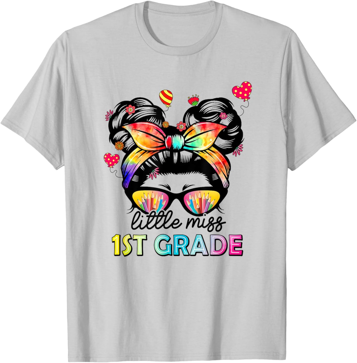 Little Miss First Grade Back To School 1st Grade Girls T-Shirt - T-Shirt | Ash