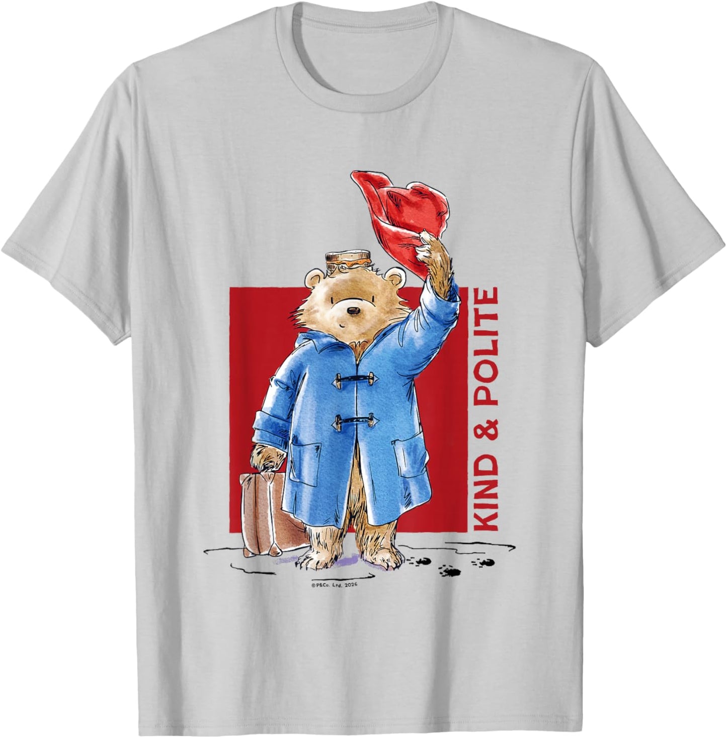 Paddington Bear Kind & Polite Marmalade Sandwich Underhat T-Shirt - T-Shirt | Ash