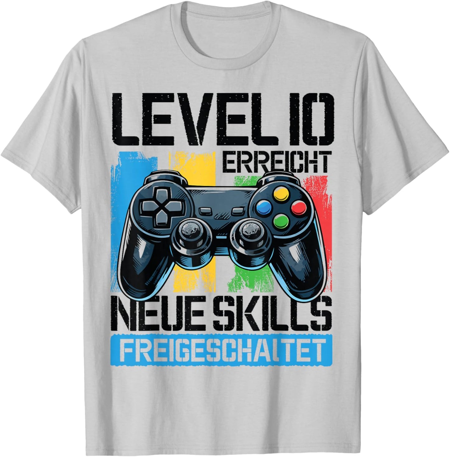 10. Geburtstag Jungen Video Gamer Level 10 Erreicht Kids T-Shirt - T-Shirt | Ash