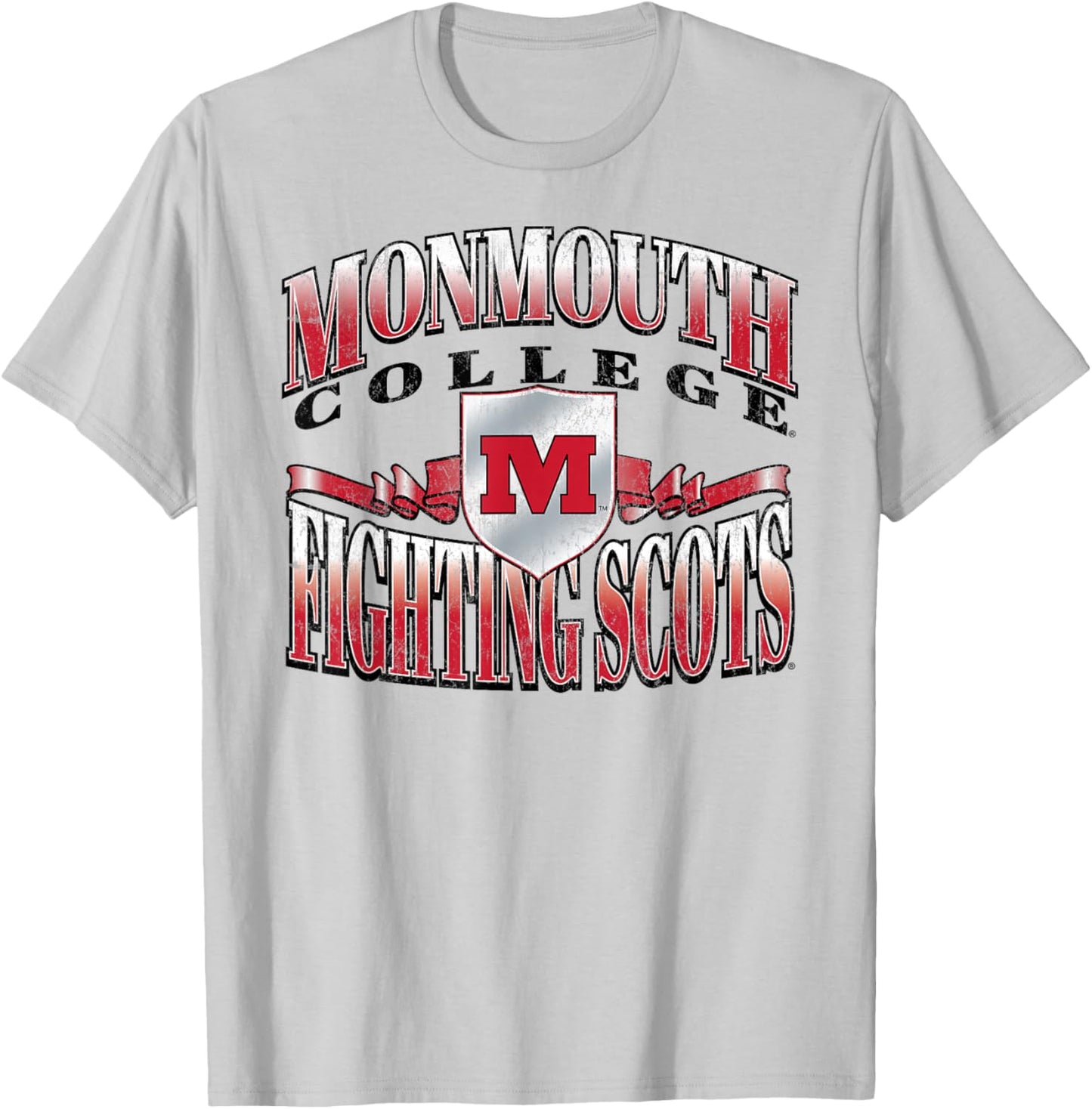 Monmouth College Fighting Scots Retro Class Heather Gray T-Shirt - T-Shirt | Ash