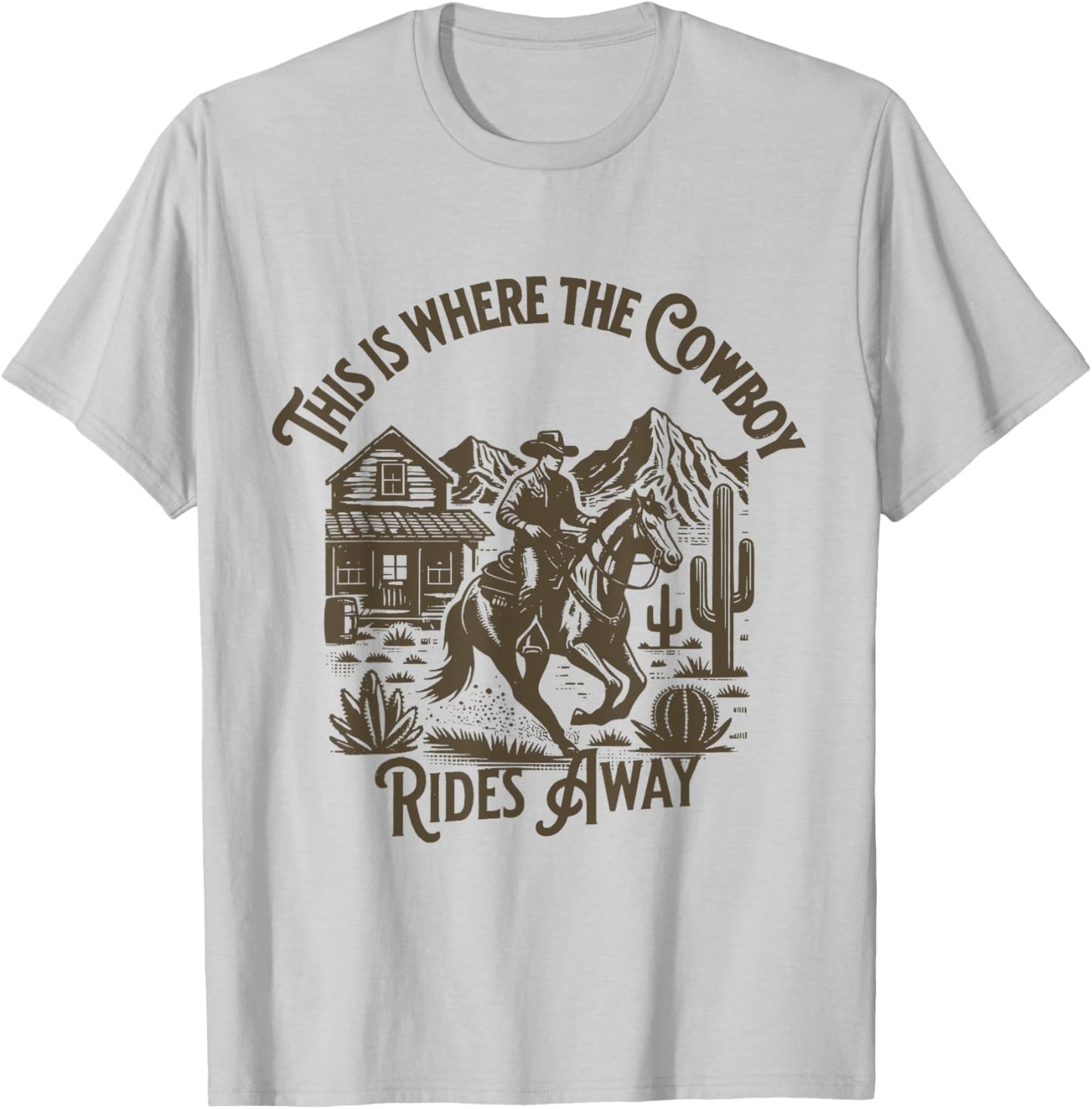 This is Where the Cowboy Rides Away Shirt, Vintage Cowboy T-Shirt - T-Shirt | Ash