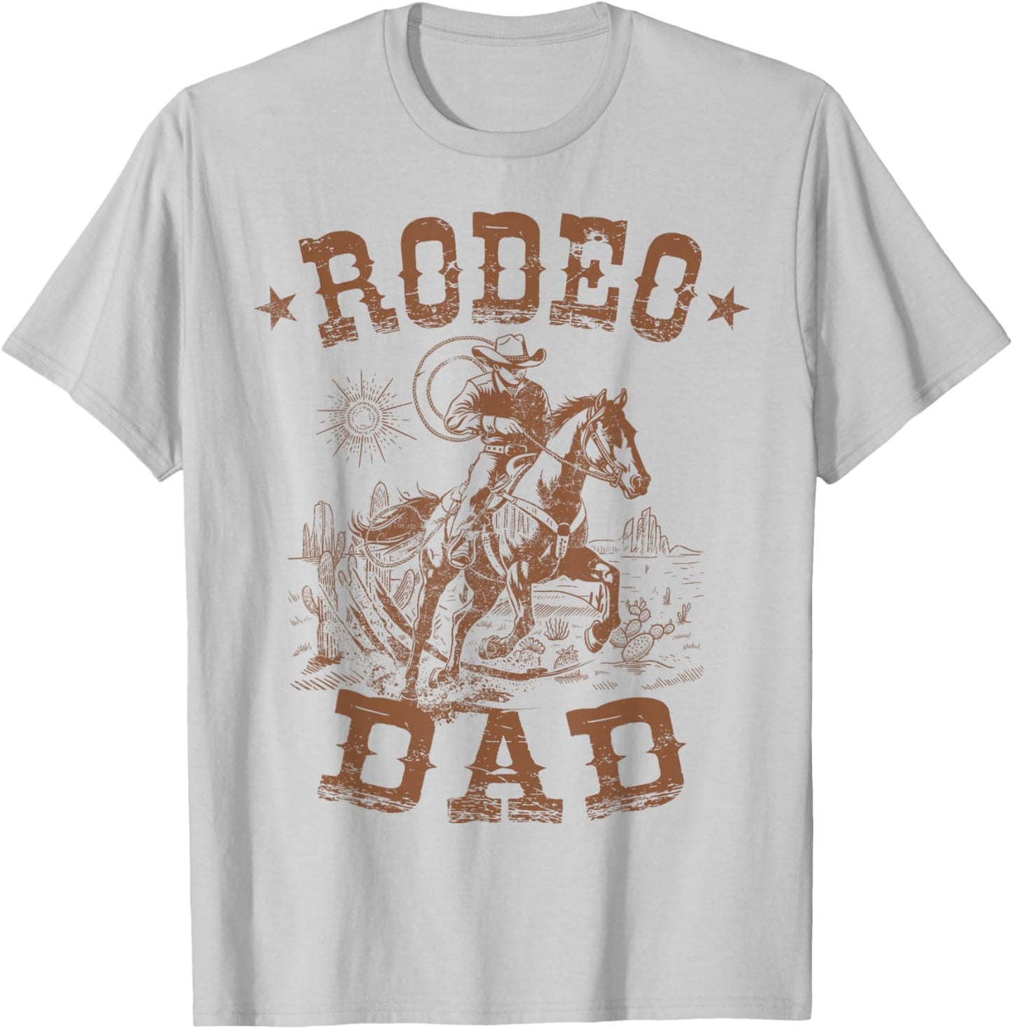 Rodeo Dad Western Cowboy Daddy Family Matching Father's Day T-Shirt - T-Shirt | Ash